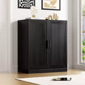 Solid Wood Stackable Cabinet&Sideboard with Adjustable Shelves
