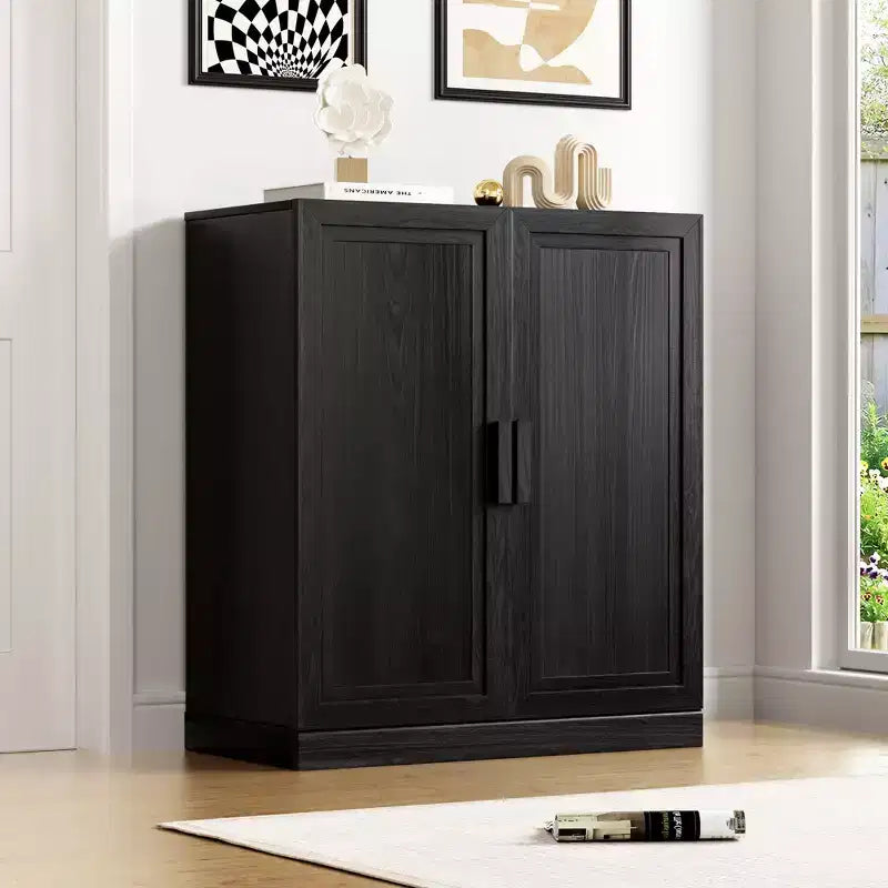 Solid Wood Stackable Cabinet&Sideboard with Adjustable Shelves