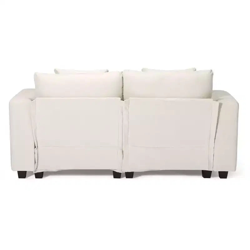 WestinTrends Augusta Divano Sezionale Modulare a U Chenille 128 con Chaise Longue, Porte USB/Type-C e Tasche Laterali