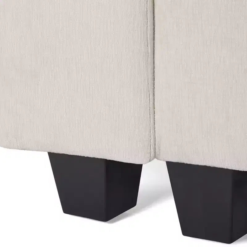 WestinTrends Augusta Divano Sezionale Modulare a U Chenille 128 con Chaise Longue, Porte USB/Type-C e Tasche Laterali