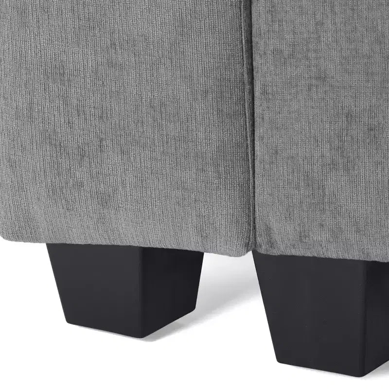 WestinTrends Augusta Divano Sezionale Modulare a U Chenille 128 con Chaise Longue, Porte USB/Type-C e Tasche Laterali