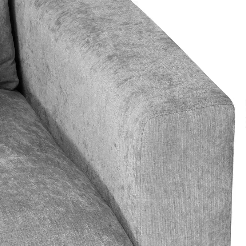 WestinTrends Augusta Divano Sezionale Modulare a U Chenille 128 con Chaise Longue, Porte USB/Type-C e Tasche Laterali