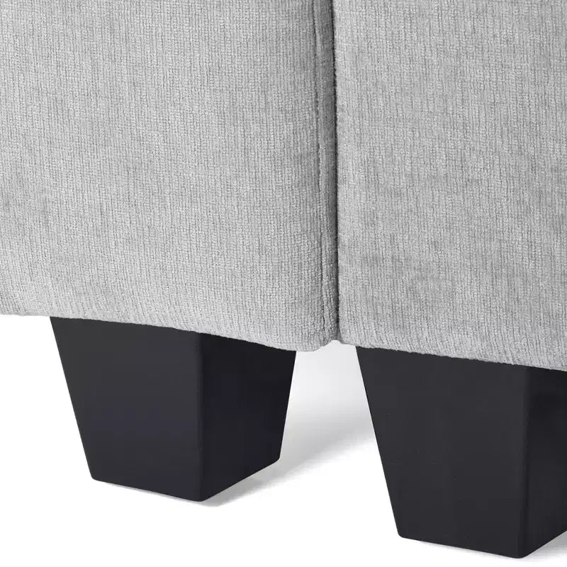 WestinTrends Augusta Divano Sezionale Modulare a U Chenille 128 con Chaise Longue, Porte USB/Type-C e Tasche Laterali