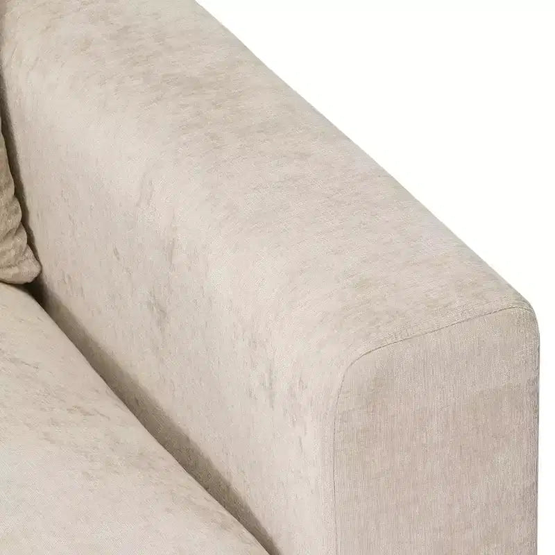 WestinTrends Augusta Divano Sezionale Modulare a U Chenille 128 con Chaise Longue, Porte USB/Type-C e Tasche Laterali