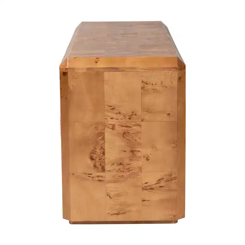 bali & pari Valora Madia Buffet a 4 Ante in Legno di Olmo Burl Moderno e Contemporaneo