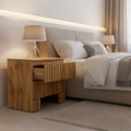 Comodino a 2 cassetti Conall - NST3103 - Rovere -