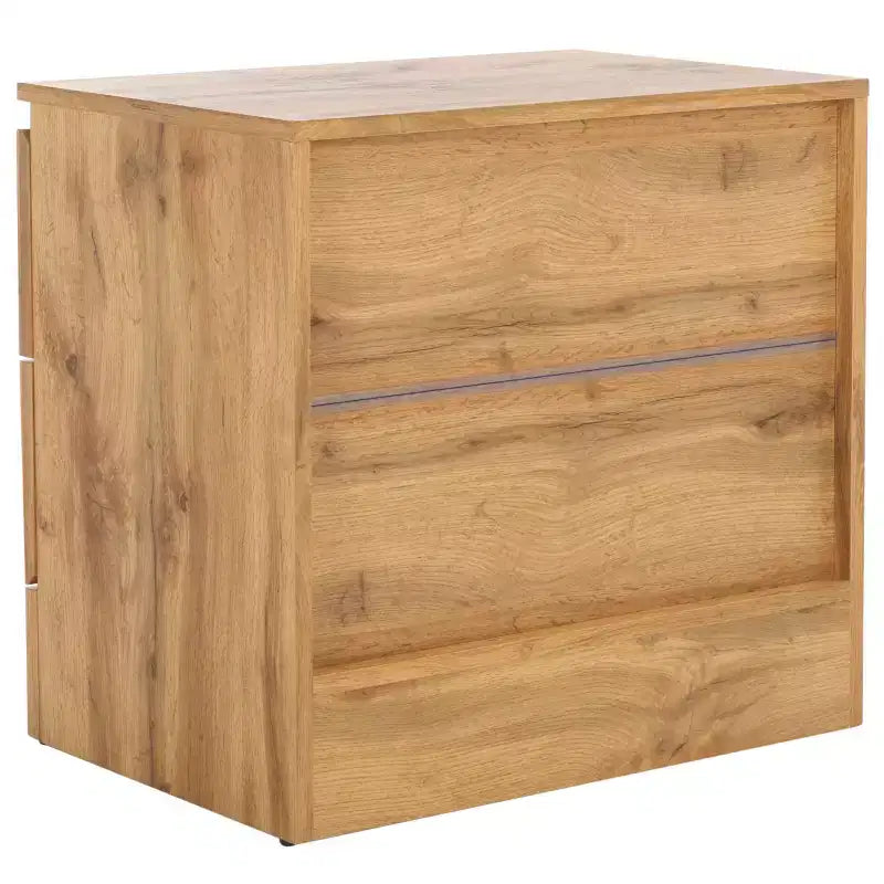 Comodino a 2 cassetti Conall - NST3103 - Rovere -