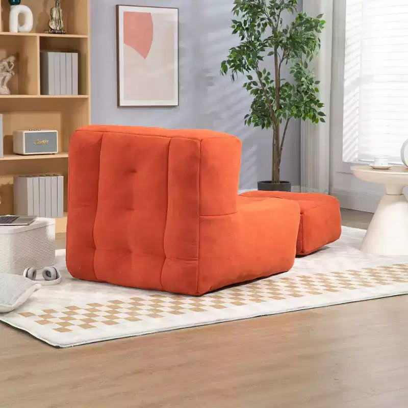 Poltrona sacco morbida per adulti, divano pigro super morbido con memory foam e pouf, poltrona moderna per salotto, camera da letto, appartamento