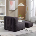 Poltrona sacco morbida per adulti, divano pigro super morbido con memory foam e pouf, poltrona moderna per salotto, camera da letto, appartamento