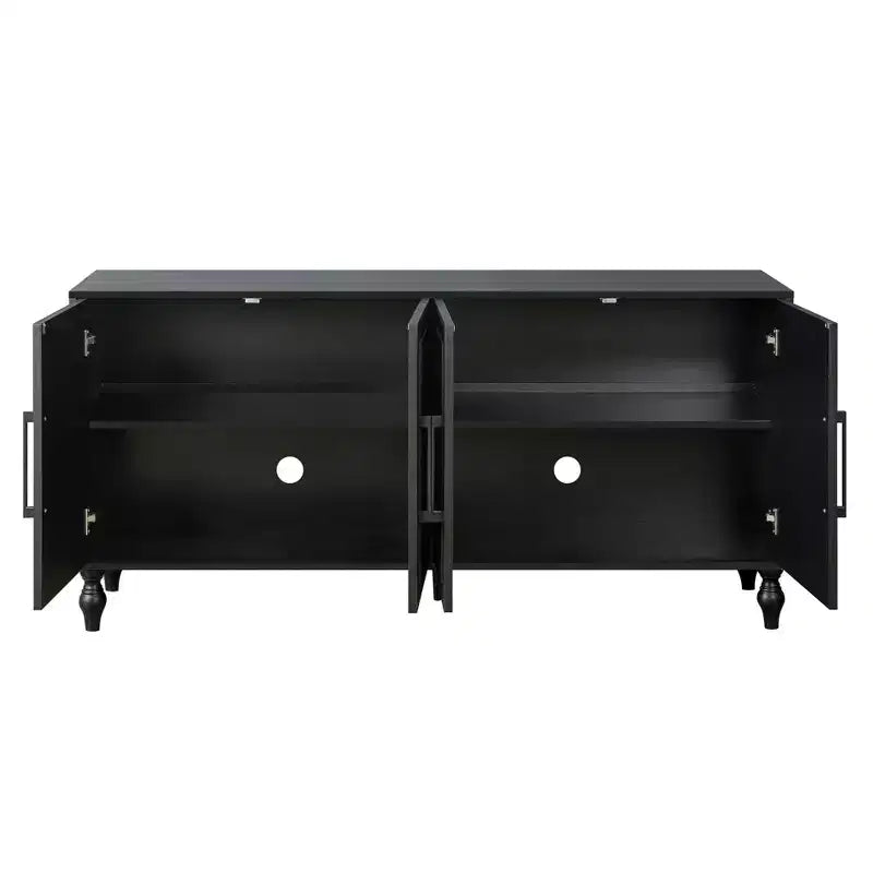 Mobile con ante scolpite a fiori e ripiani regolabili GDFStudio Mid Century Modern 62,99''