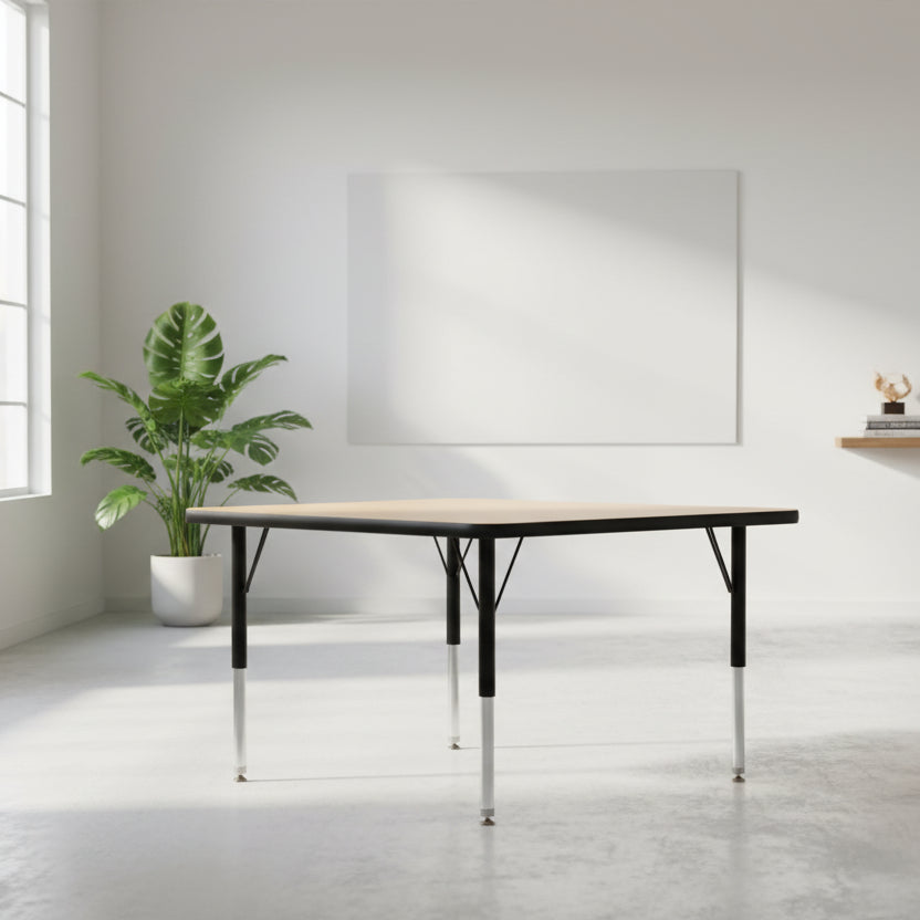 Jonti-Craft Berries Elementary Height Classic Trapezoid Table (24 x 48) in Black