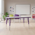 Jonti-Craft Berries Elementary Height Color Edge Rectangle Table (24 x 36) in Purple