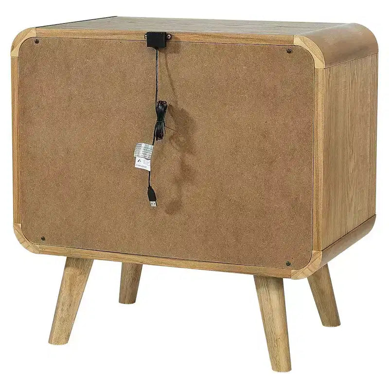 Comodino Robyn con 2 cassetti, color frassino chiaro