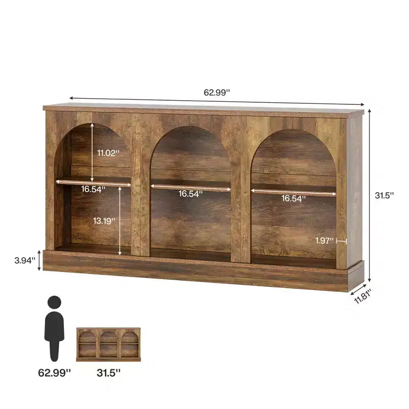 Tavolo da ingresso multi-funzione in stile rustico, versatile come tavolo da divano, tavolo da corridoio e mobile TV