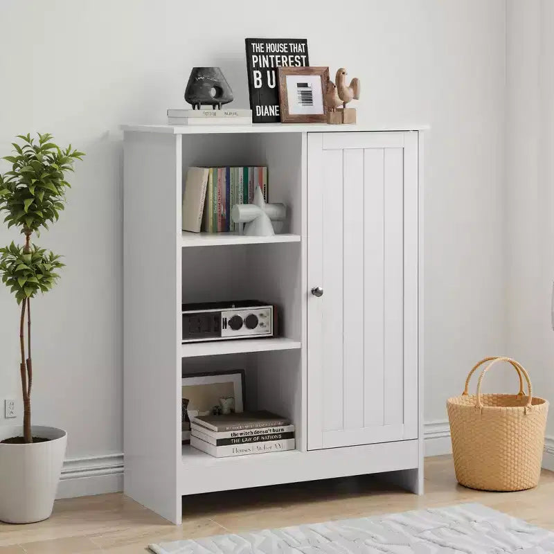 GDFStudio Azir Mobiletto contenitore indipendente da 60 cm stile rustico con anta e ripiani regolabili