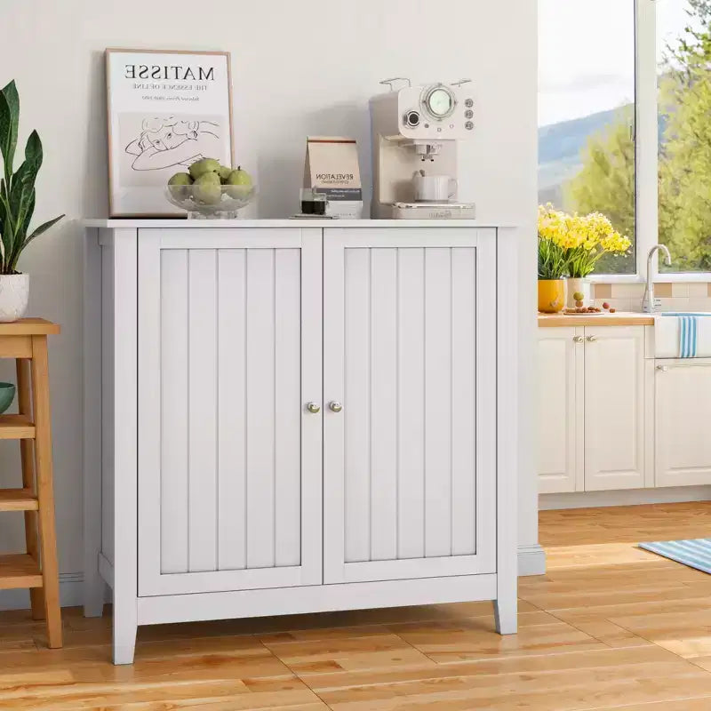 Meuble de rangement autoportant GDFStudio Lux Mid-Century Modern 80 cm à deux portes