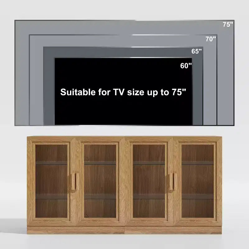 PexFix Madia 31x62x16 con 4 Ante e Contenitore Organizzatore Multiuso per Cucina Soggiorno Marrone