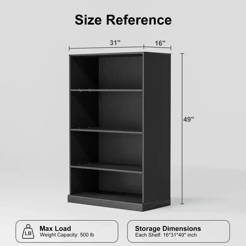 PexFix Mobile Credenza con Contenitore, Organizer Multiuso da 124,5x157,5x40,6 cm per Cucina e Soggiorno, Nero