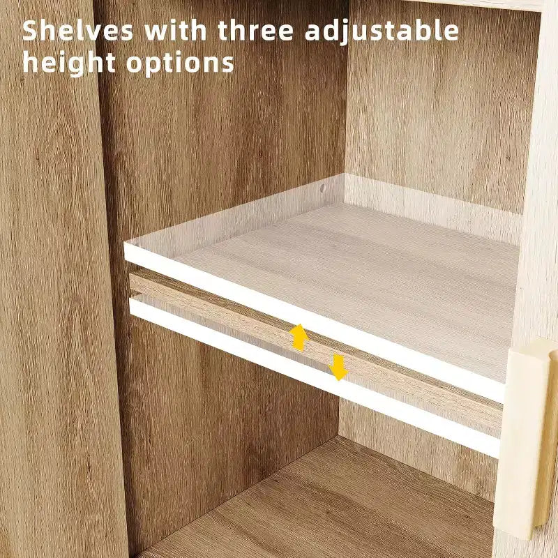 Mobile buffet CuisinSmart, mobile contenitore con 2 ante in rattan, credenza, mobile d'accento per soggiorno, sala da pranzo, ingresso