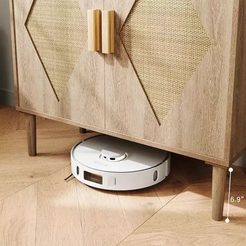 Mobile buffet CuisinSmart, mobile contenitore con 2 ante in rattan, credenza, mobile d'accento per soggiorno, sala da pranzo, ingresso
