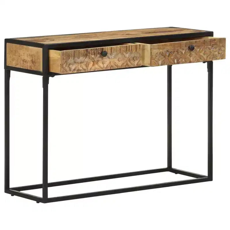 Consolle 39,4x13,8x29,5 cm in Legno Massello di Mango