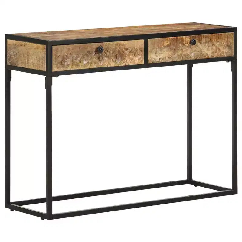 Consolle 39,4x13,8x29,5 cm in Legno Massello di Mango