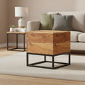 vidaXL Side Table 11.8x11.8x13 Solid Acacia Wood