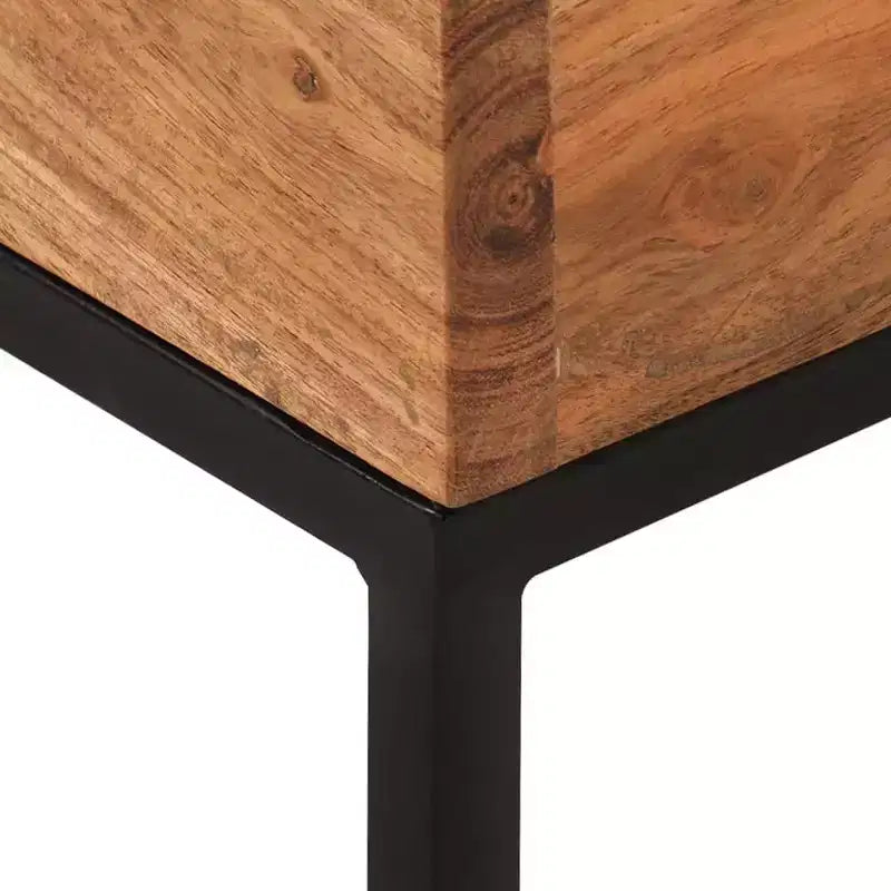 Tavolino 30x30x33 cm in legno massello di acacia