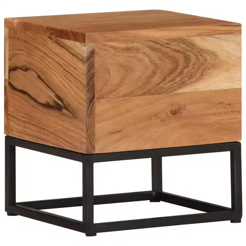 Tavolino 30x30x33 cm in legno massello di acacia