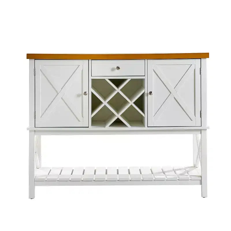 GDFStudio Forster Madia Moderna in Legno da 47,5 con Portabottiglie e Cassetti