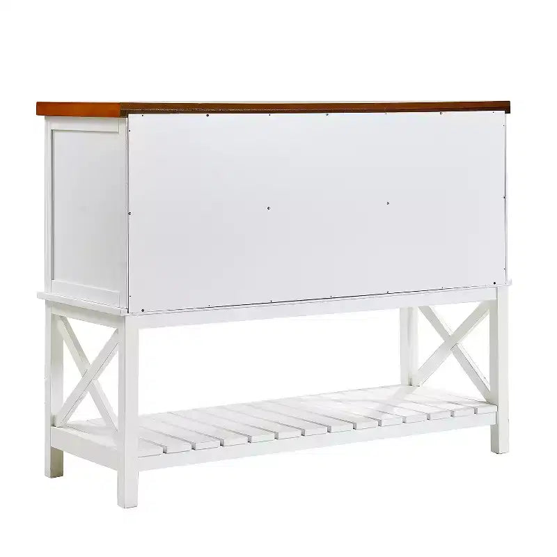 GDFStudio Forster Madia Moderna in Legno da 47,5 con Portabottiglie e Cassetti