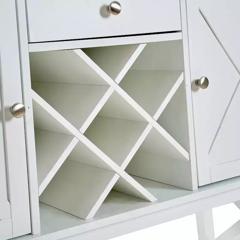 GDFStudio Forster Madia Moderna in Legno da 47,5 con Portabottiglie e Cassetti