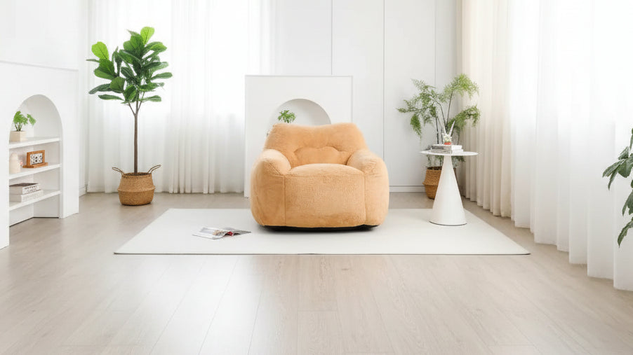 MAYEERTY Bean Bag Sofa Chair with Armrests High Density Foam Lazy Comfortable for Adults Living Room Bedroom Reading