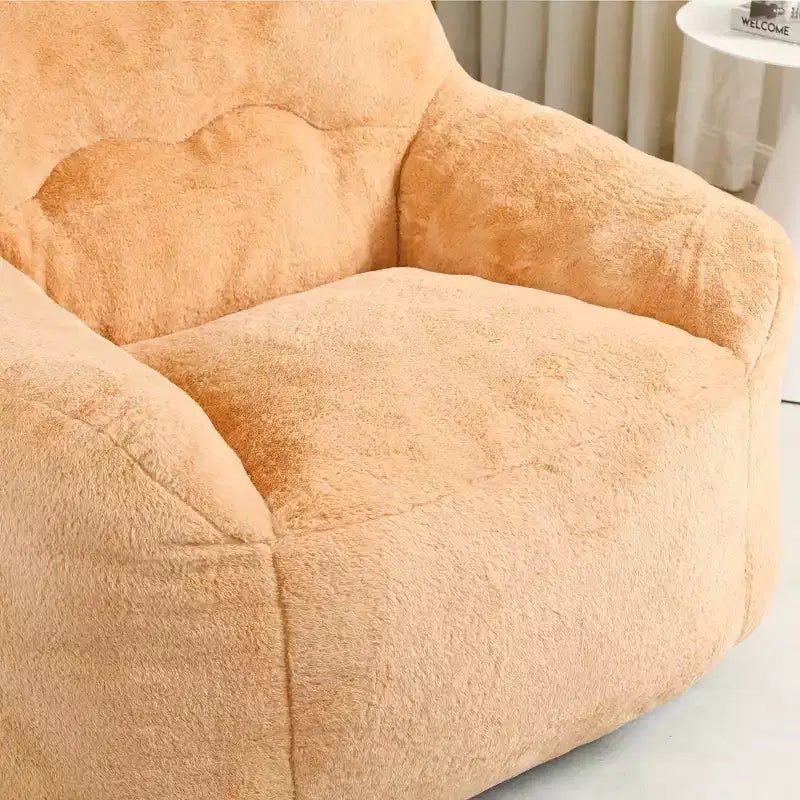 Poltrona a sacco con braccioli in schiuma ad alta densità, pigra e confortevole per adulti, soggiorno, camera da letto, lettura