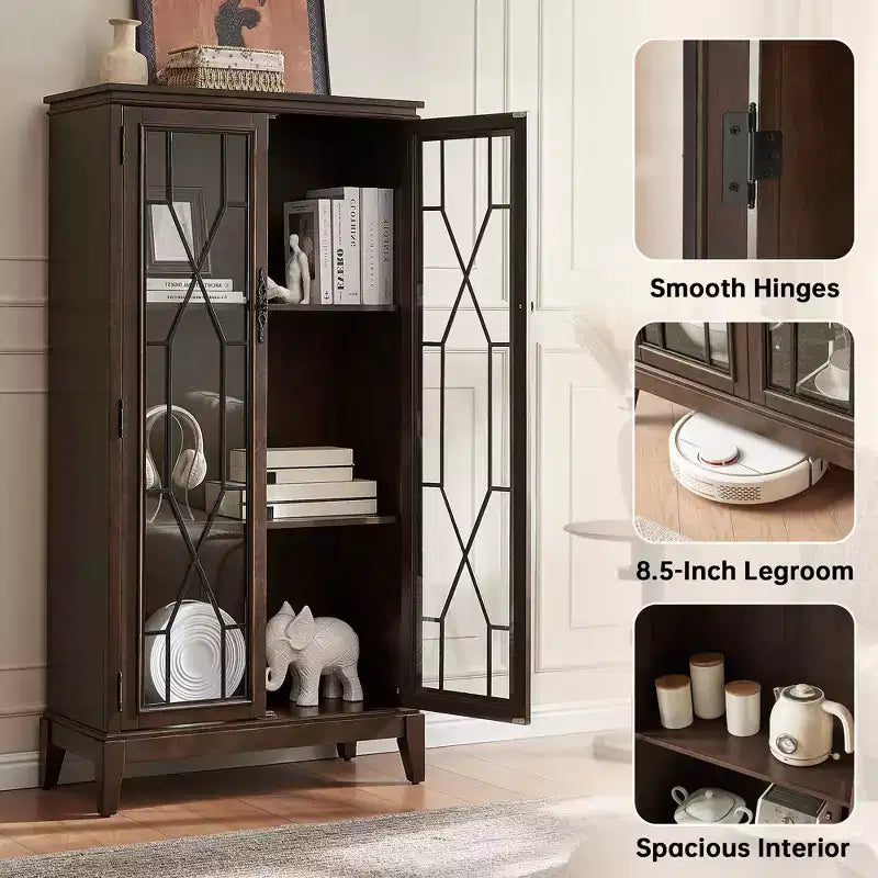 Credenza a Buffet con Finitura Elegante, Piedini Regolabili e Dispositivo Antiribaltamento - Soluzione di Archiviazione Perfetta per Sala da Pranzo o Zona Giorno