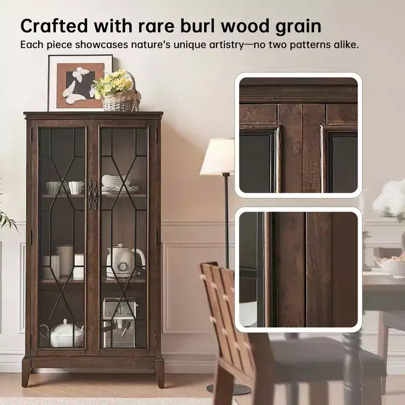 Credenza a Buffet con Finitura Elegante, Piedini Regolabili e Dispositivo Antiribaltamento - Soluzione di Archiviazione Perfetta per Sala da Pranzo o Zona Giorno