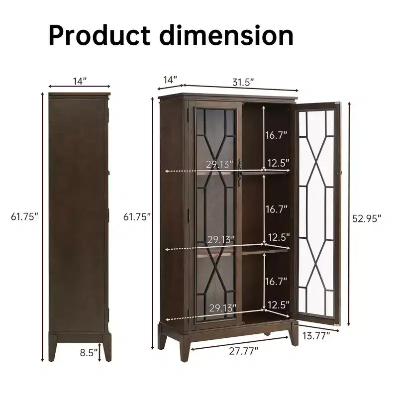 Credenza a Buffet con Finitura Elegante, Piedini Regolabili e Dispositivo Antiribaltamento - Soluzione di Archiviazione Perfetta per Sala da Pranzo o Zona Giorno
