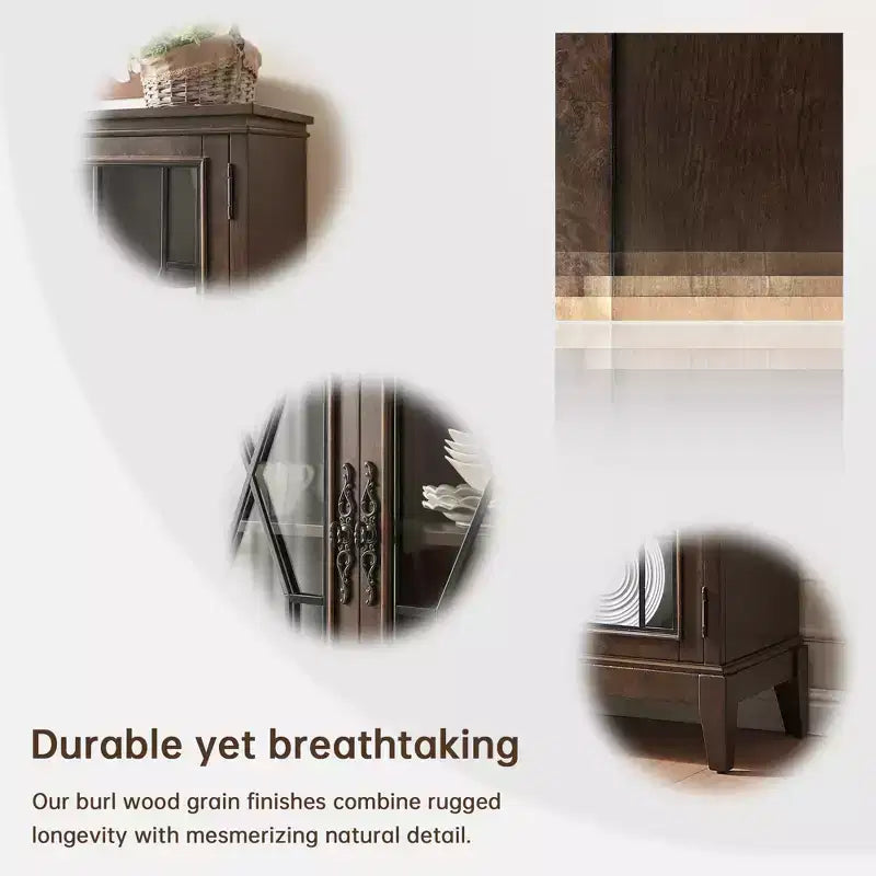 Credenza a Buffet con Finitura Elegante, Piedini Regolabili e Dispositivo Antiribaltamento - Soluzione di Archiviazione Perfetta per Sala da Pranzo o Zona Giorno
