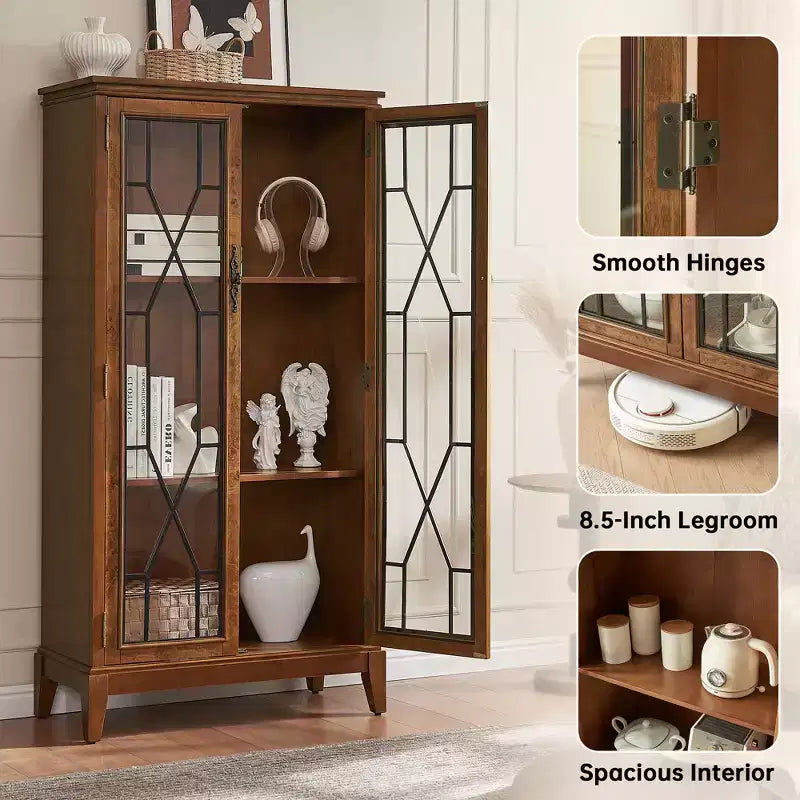 Credenza a Buffet con Finitura Elegante, Piedini Regolabili e Dispositivo Antiribaltamento - Soluzione di Archiviazione Perfetta per Sala da Pranzo o Zona Giorno