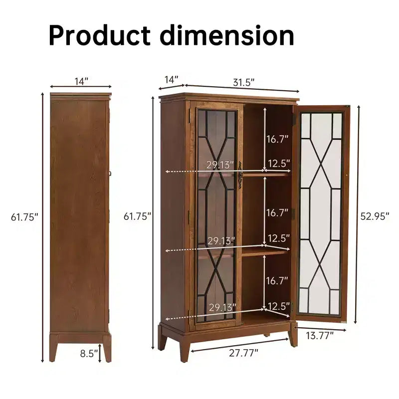 Credenza a Buffet con Finitura Elegante, Piedini Regolabili e Dispositivo Antiribaltamento - Soluzione di Archiviazione Perfetta per Sala da Pranzo o Zona Giorno