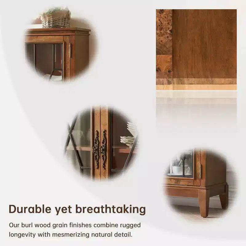 Credenza a Buffet con Finitura Elegante, Piedini Regolabili e Dispositivo Antiribaltamento - Soluzione di Archiviazione Perfetta per Sala da Pranzo o Zona Giorno