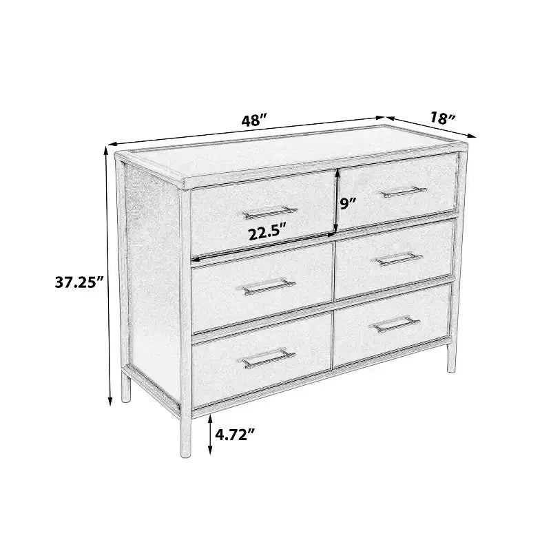 Christopher Knight Home Citlali, Armadietto contenitore vintage da 48'' in legno di acacia con 6 cassetti