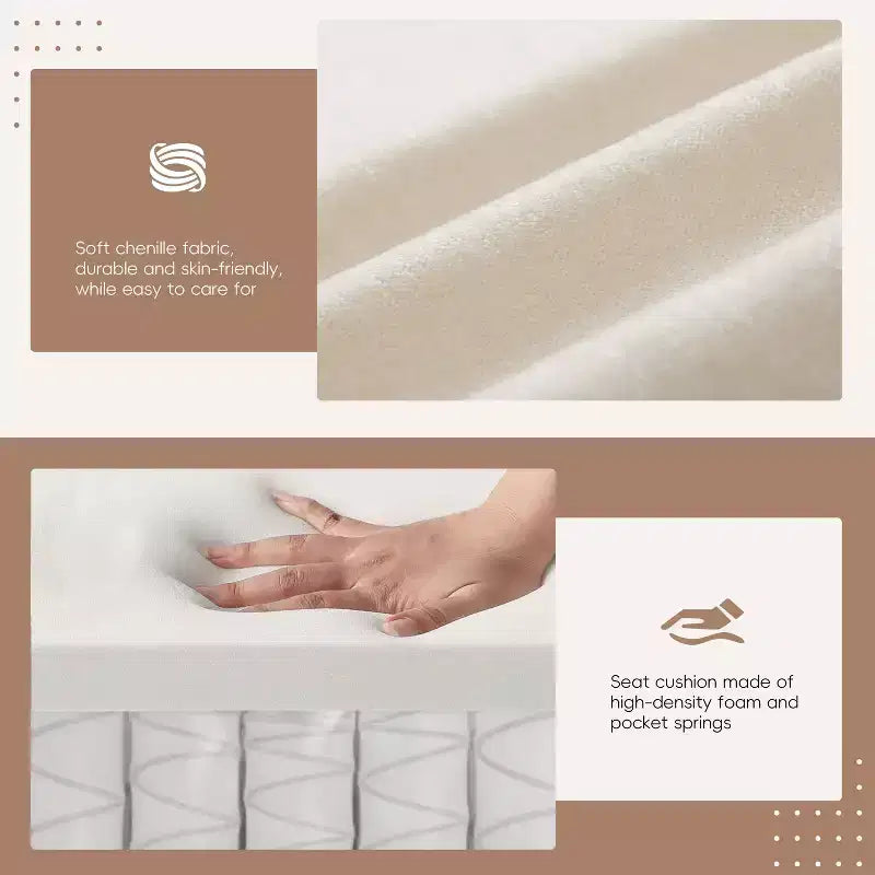 Divano modulare a 4 posti con pouf contenitore, portabicchieri, ricarica USB e Type-C, cuscini trapuntati, vani portaoggetti sui braccioli, rivestimento morbido