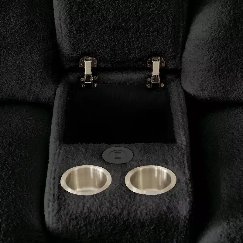 Divano componibile moderno a L imbottito a 3 posti con console e cuscini GDFStudio Lyney 91.73