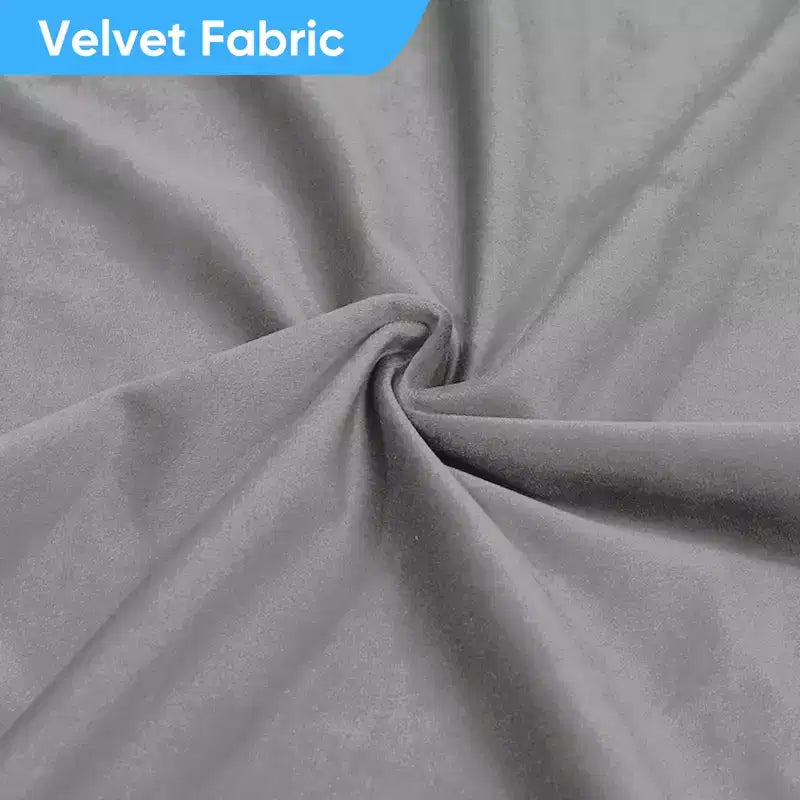 Divano sezionale in velluto a forma di L Mjkone, divano componibile a 4 posti con pouf, divani trasformabili con bordo borchiato