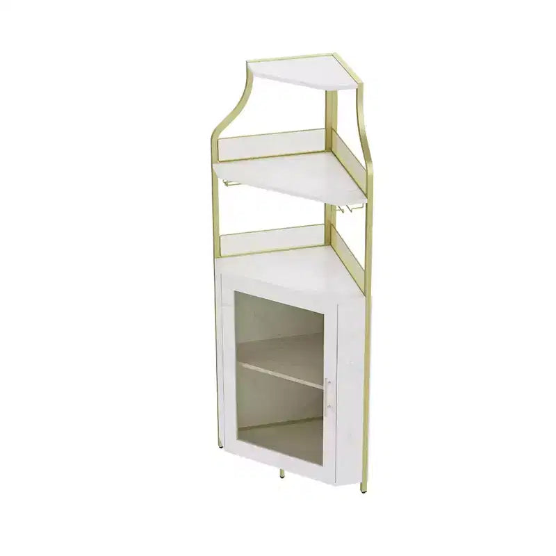 Meuble à vin d'angle, porte-bouteilles en métal pouvant contenir plus de 50 bouteilles et verres, rangement à vin au sol pour cuisine, salle à manger, bureau, bar