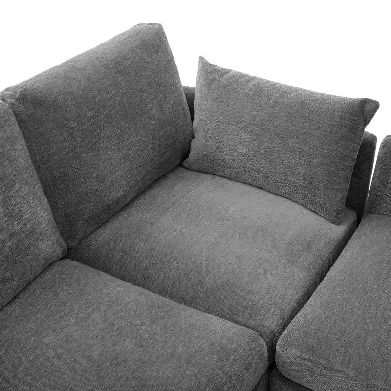 Divano componibile modulare multifunzionale Merax con pouf mobile
