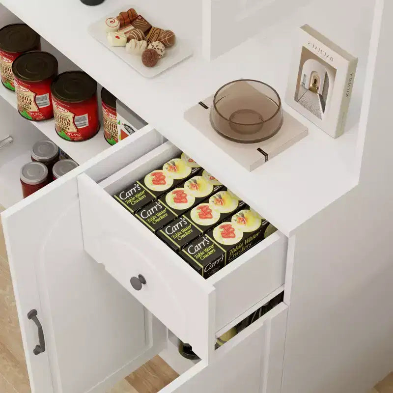 Okak 71 Meuble de Buffet Autoportant avec Rangement, Armoire de Garde-Manger Moderne, Desserte avec Support pour Micro-ondes pour Cuisine Salon
