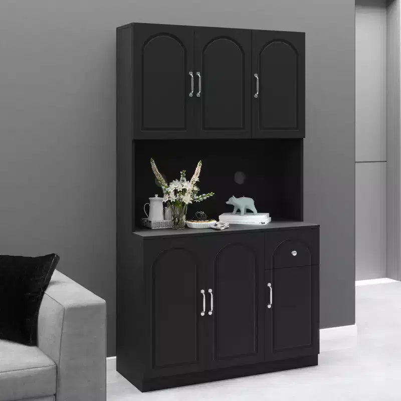 Okak 71 Meuble de Buffet Autoportant avec Rangement, Armoire de Garde-Manger Moderne, Desserte avec Support pour Micro-ondes pour Cuisine Salon