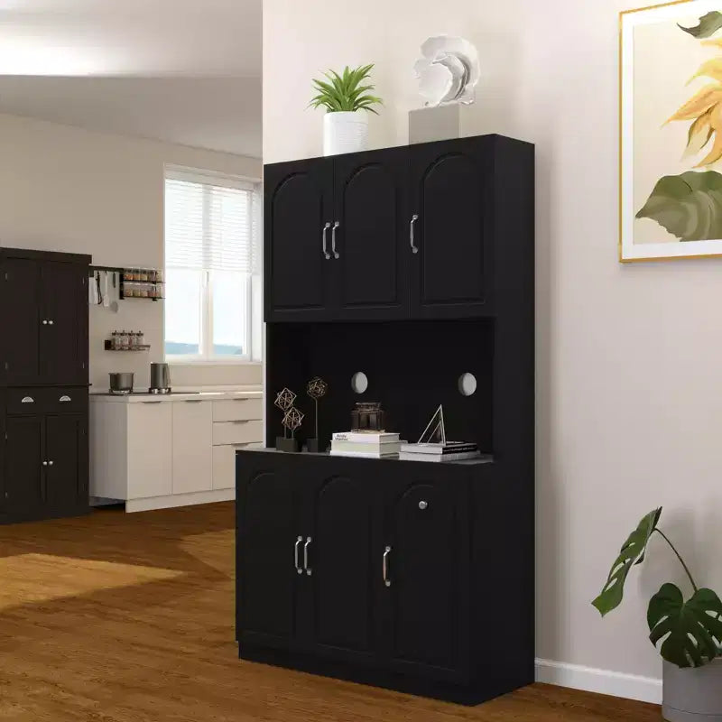 Okak 71 Meuble de Buffet Autoportant avec Rangement, Armoire de Garde-Manger Moderne, Desserte avec Support pour Micro-ondes pour Cuisine Salon